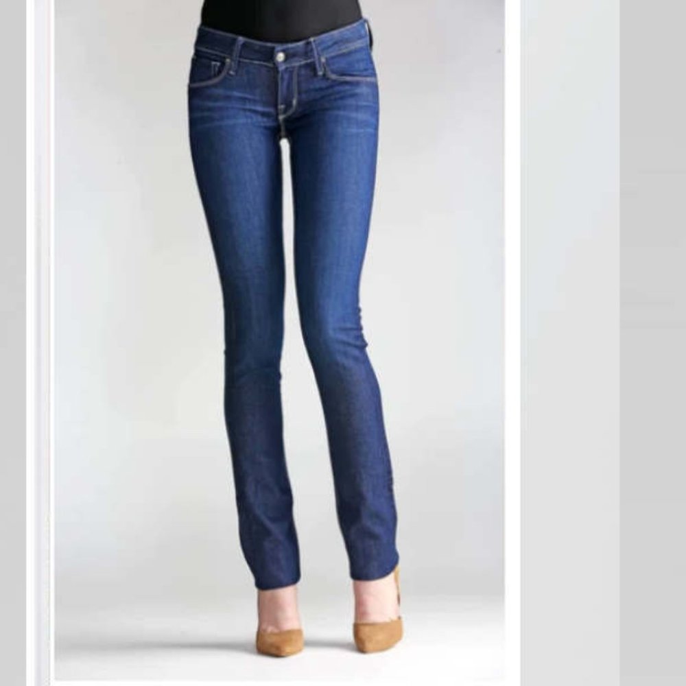 NEW Sebastian McCall‎ Mid Rise Slim Straight Leg Denim Jeans Rosaura in Pearl 29